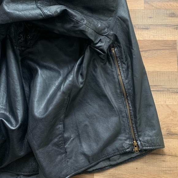 Vintage Leather Pullover Shirt/Jacket zipper side seams MOB ❣️Reasonable Offers💟 - Picture 6 of 16